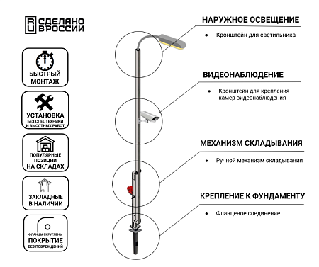 СТАТИК ГАРД 8-2 складывающаяся опора для видеокамеры